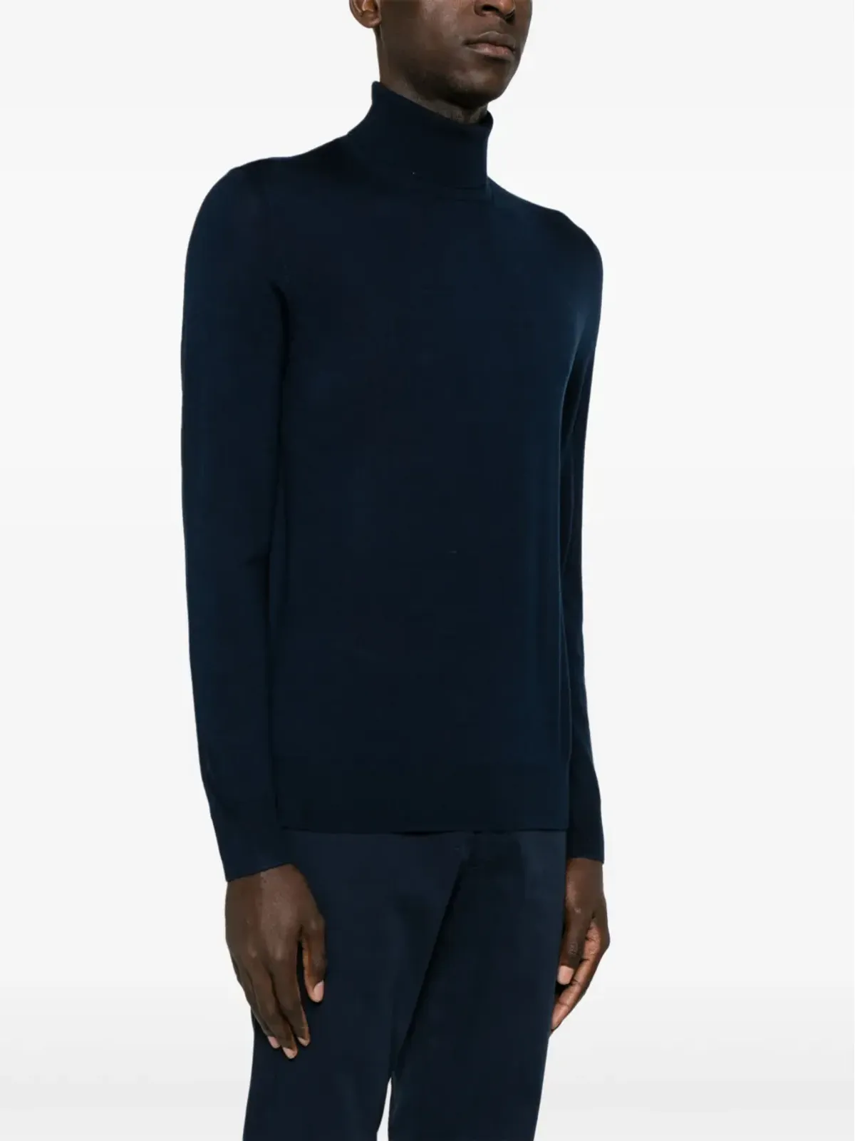 Hackett ファインニット ロールネックセーター - ブルー - 画像3