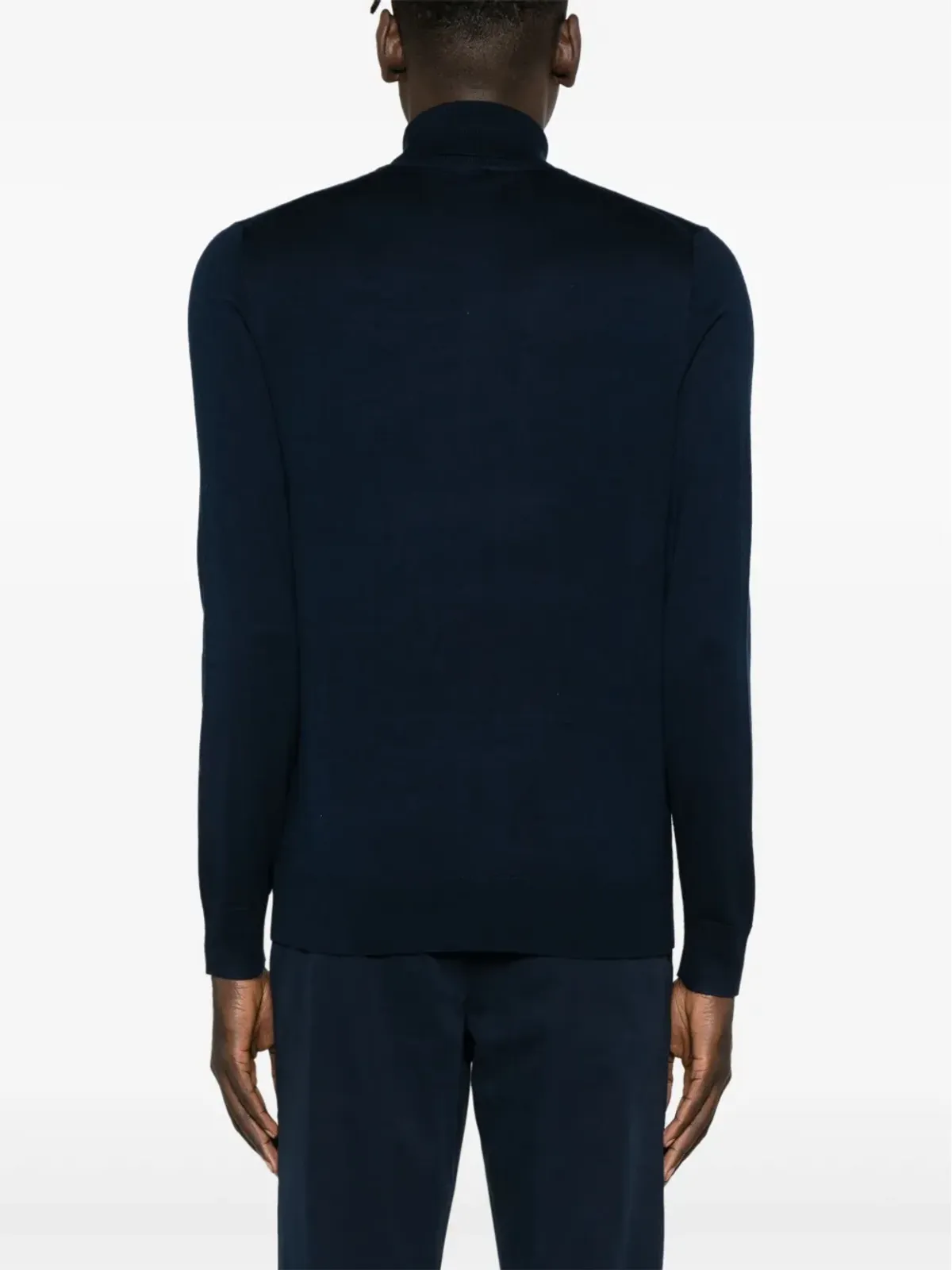 Hackett ファインニット ロールネックセーター - ブルー - 画像4