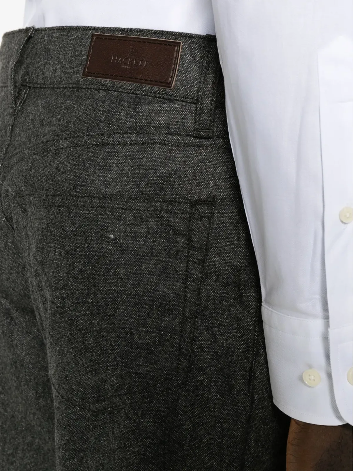 Hackett フランネル ロゴパッチ ストレートレッグ トラウザー - 画像5