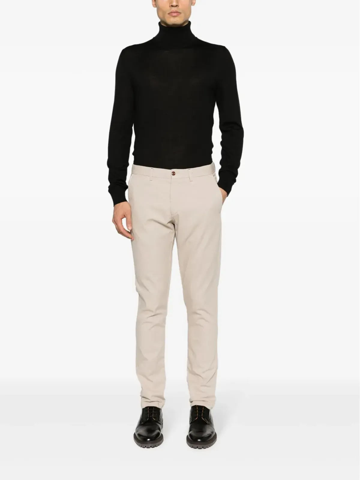 Hackett スリムレッグ コットン チノパンツ - ブラウン - 画像2