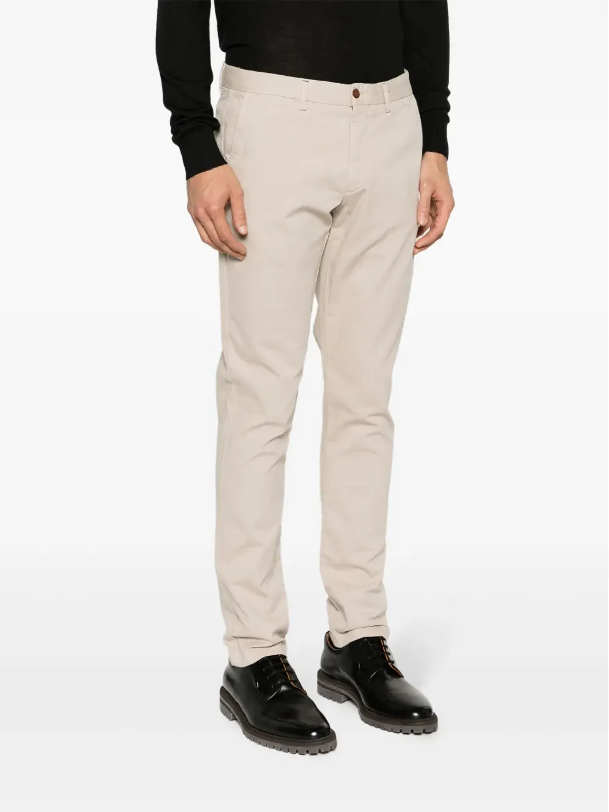 Hackett スリムレッグ コットン チノパンツ - ブラウン - 画像3