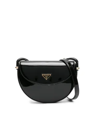 Prada トライアングルロゴ パテントレザー ショルダーバッグ - ブラック - サムネイル1