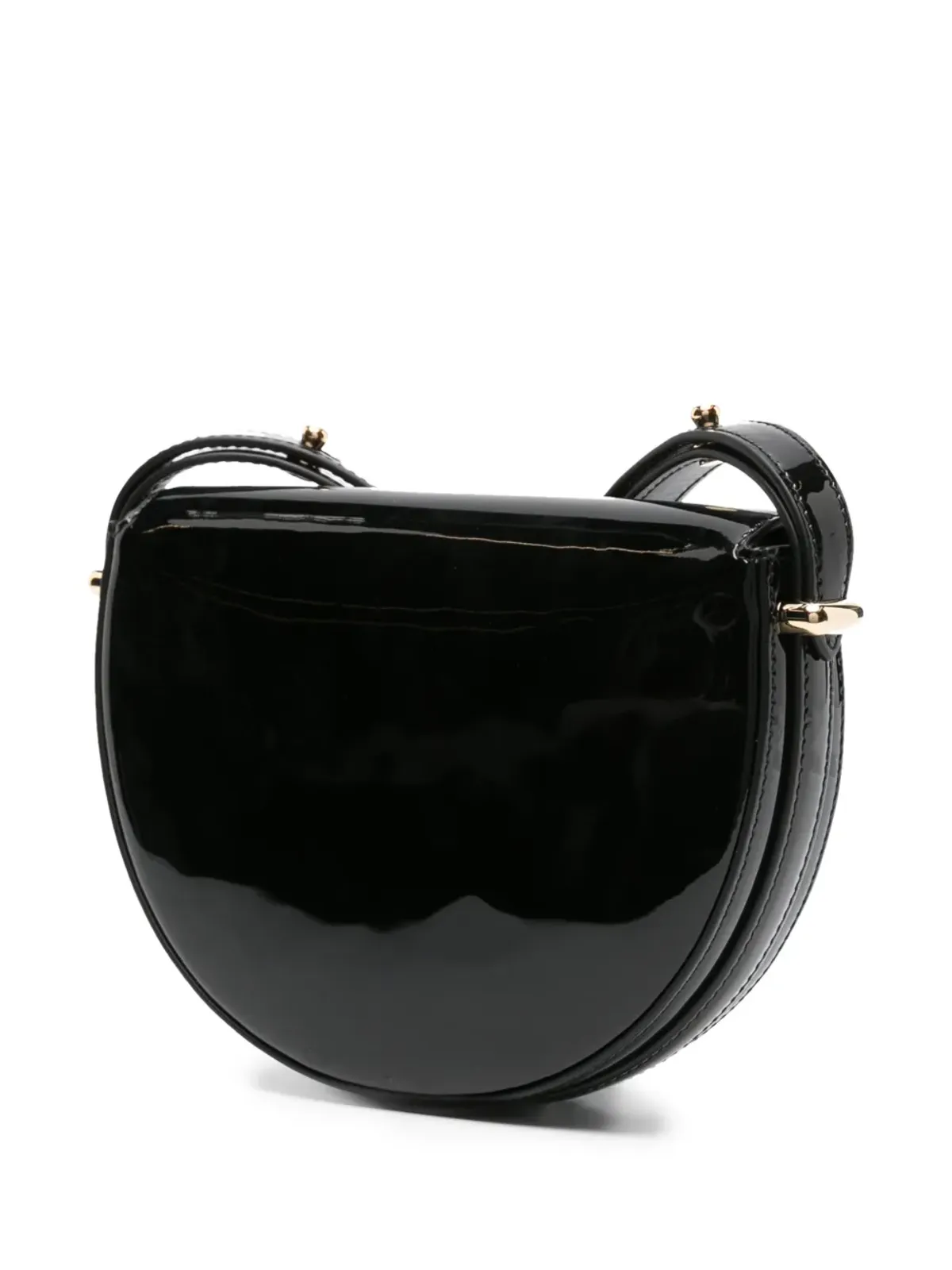 Prada トライアングルロゴ パテントレザー ショルダーバッグ - ブラック - 画像3