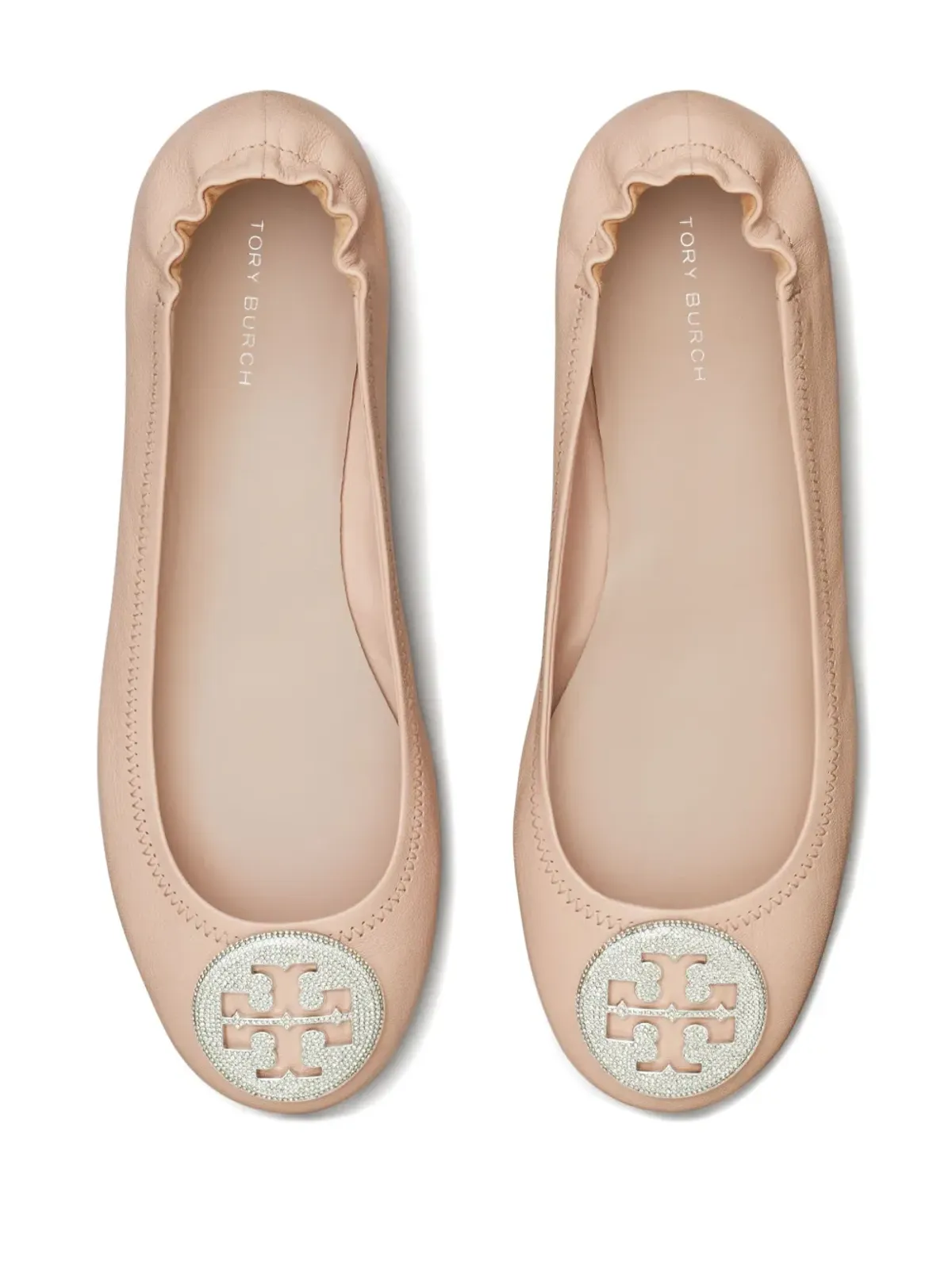 Tory Burch Minnie Travel レザー バレリーナ シューズ - 画像3