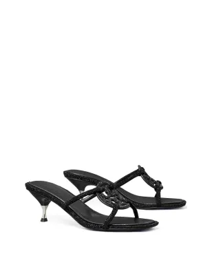 Tory Burch Miller クリスタル装飾ヒールサンダル - ブラック - サムネイル2