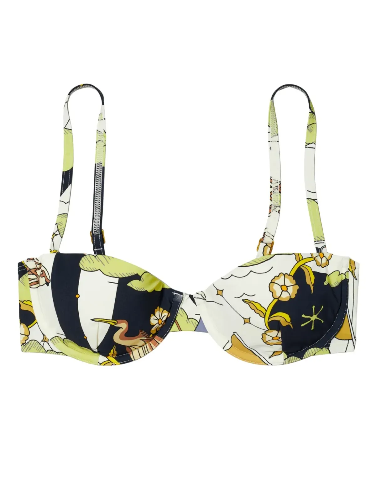 Tory Burch グラフィックプリント アンダーワイヤー ビキニトップ - 画像1