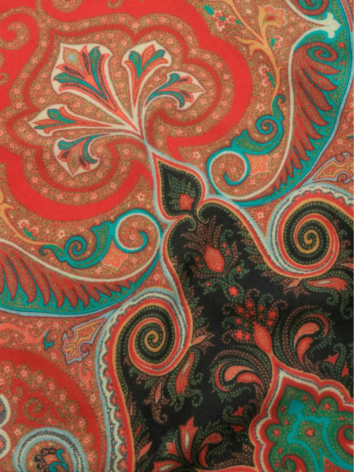 ETRO ペイズリー柄カシミヤ混紡スカーフ - 画像2