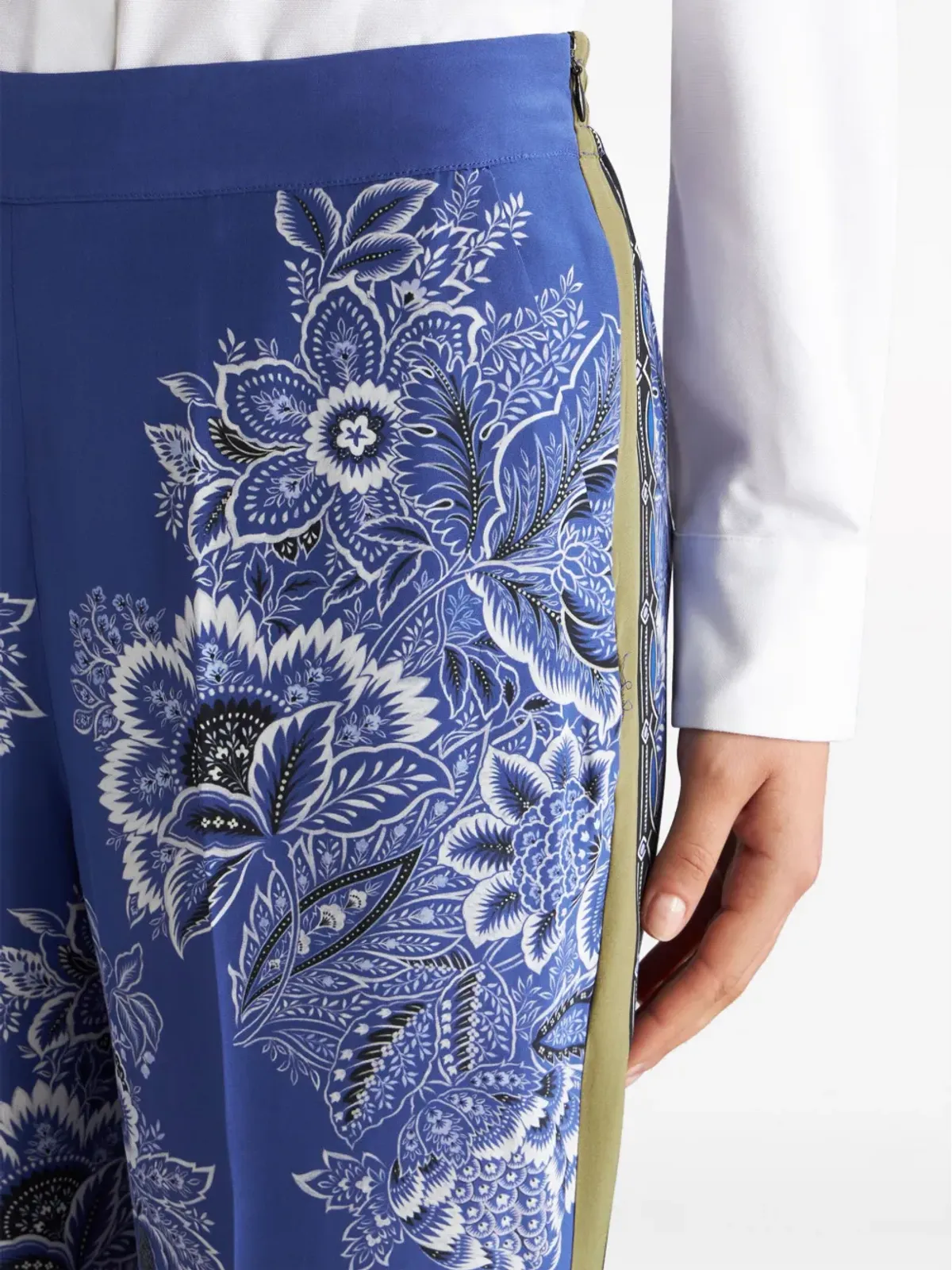 ETRO バンダナ柄ストレートパンツ シルク - パープル - 画像5