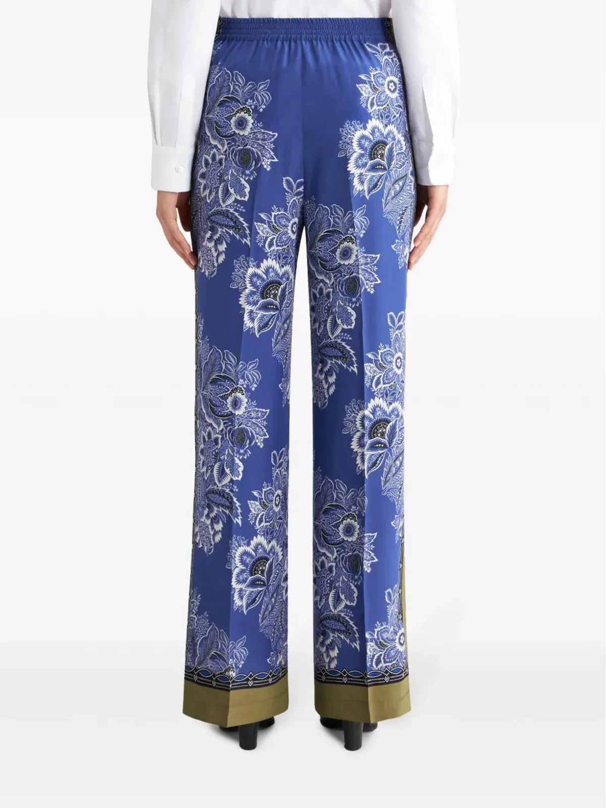 ETRO バンダナ柄ストレートパンツ シルク - パープル - 画像4