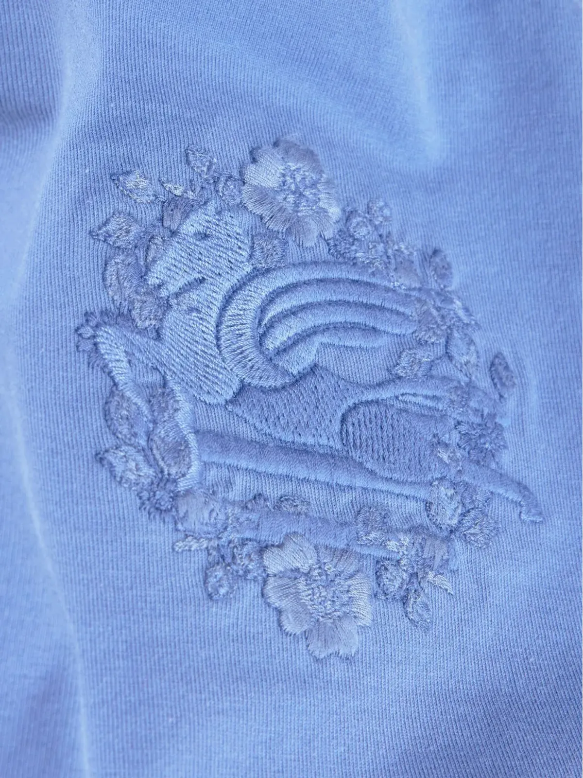 ETRO Pegaso刺繍入りコットンTシャツ - ブルー - 画像5