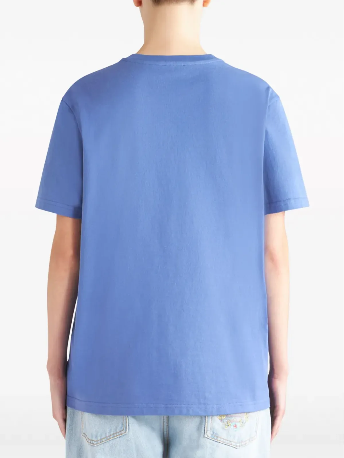 ETRO Pegaso刺繍入りコットンTシャツ - ブルー - 画像3