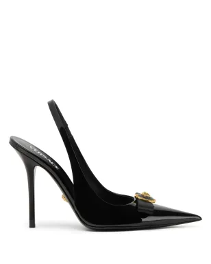 Versace ジャンニ 120mm レザー パンプス - ブラック - サムネイル1