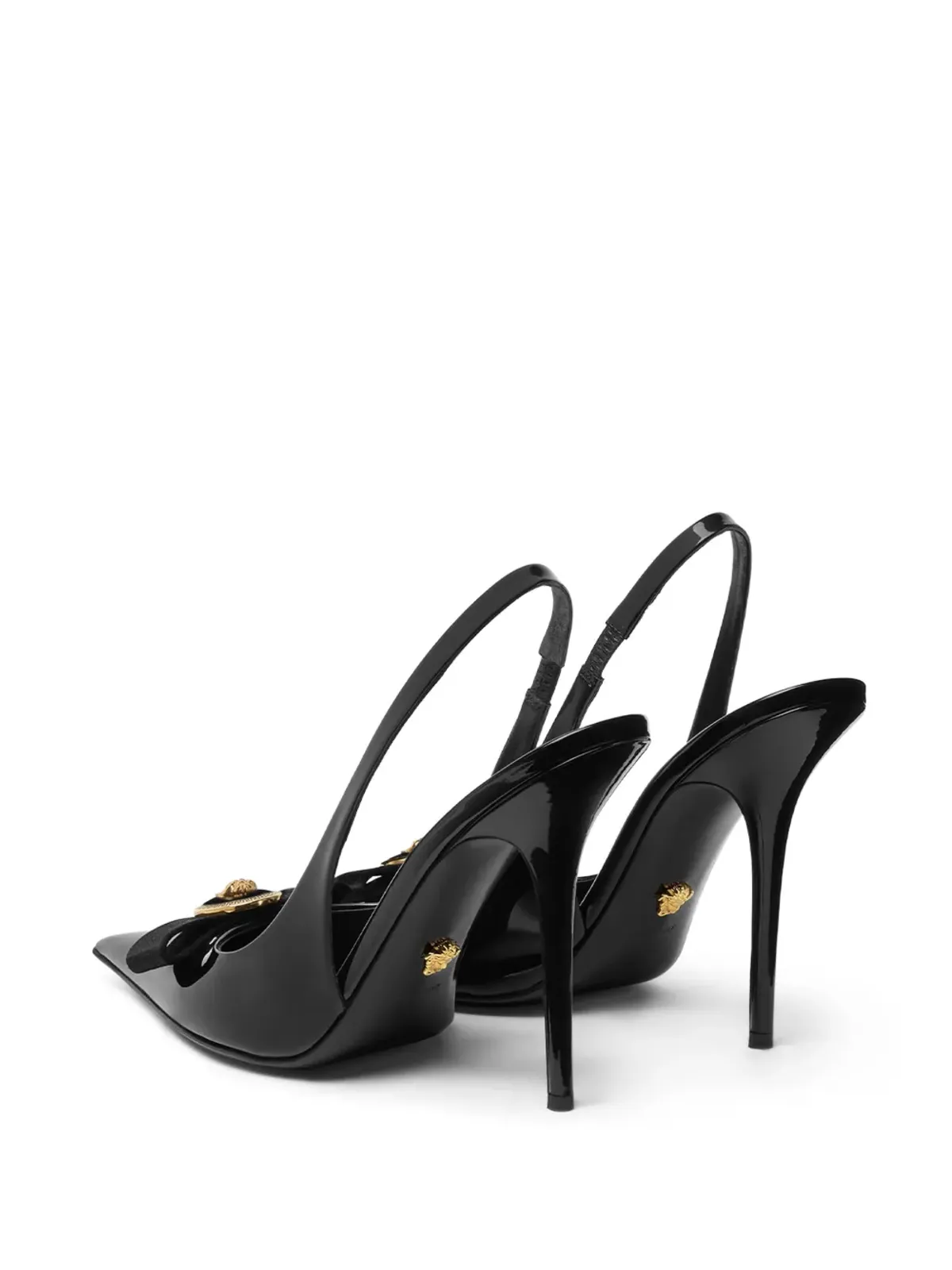 Versace ジャンニ 120mm レザー パンプス - ブラック - 画像3