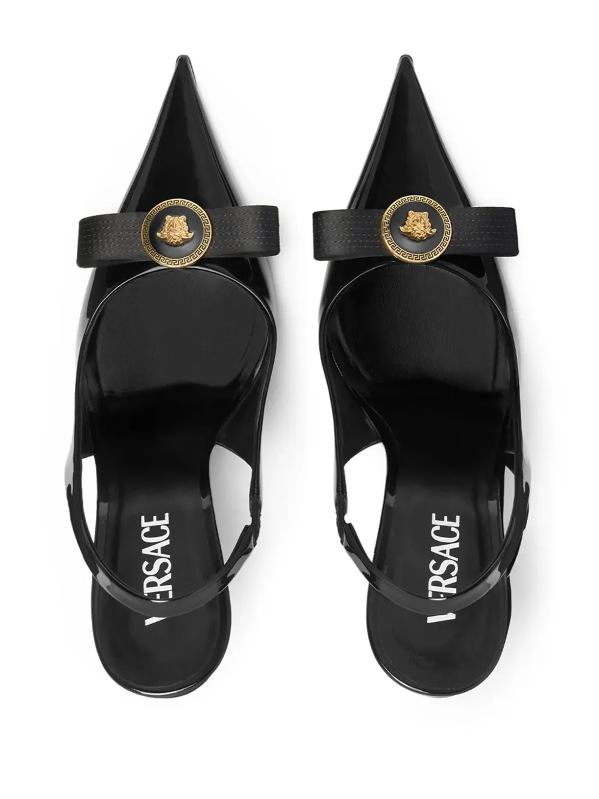 Versace ジャンニ 120mm レザー パンプス - ブラック - 画像4