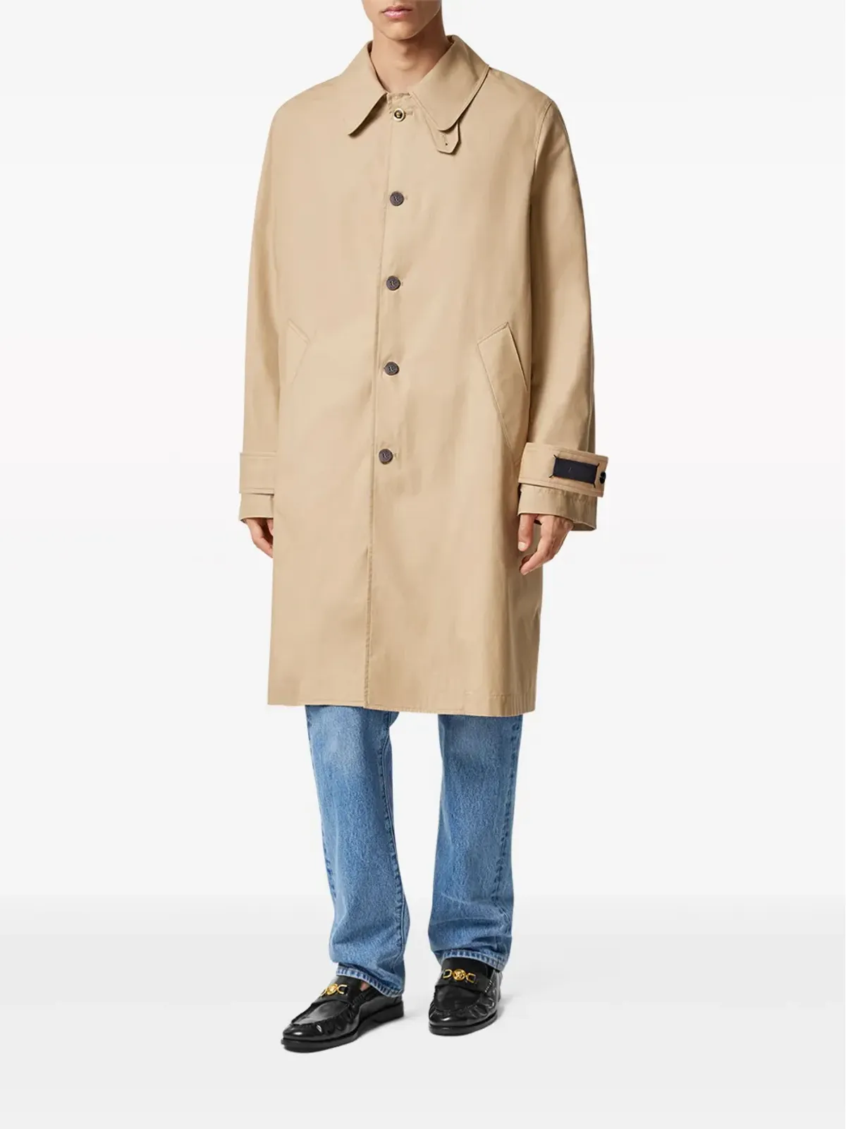 Versace シングルブレスト コットンコート - 画像3