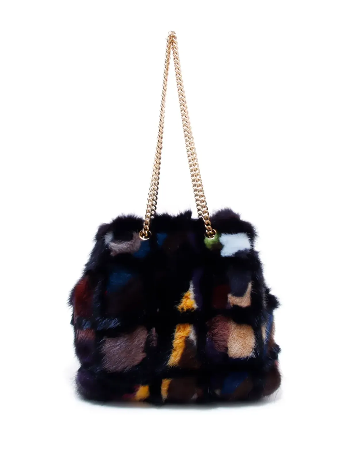 CHANEL ビンテージ 2000年 抽象パターン CCプレート チェーンショルダーバッグ - ブラック - 画像2