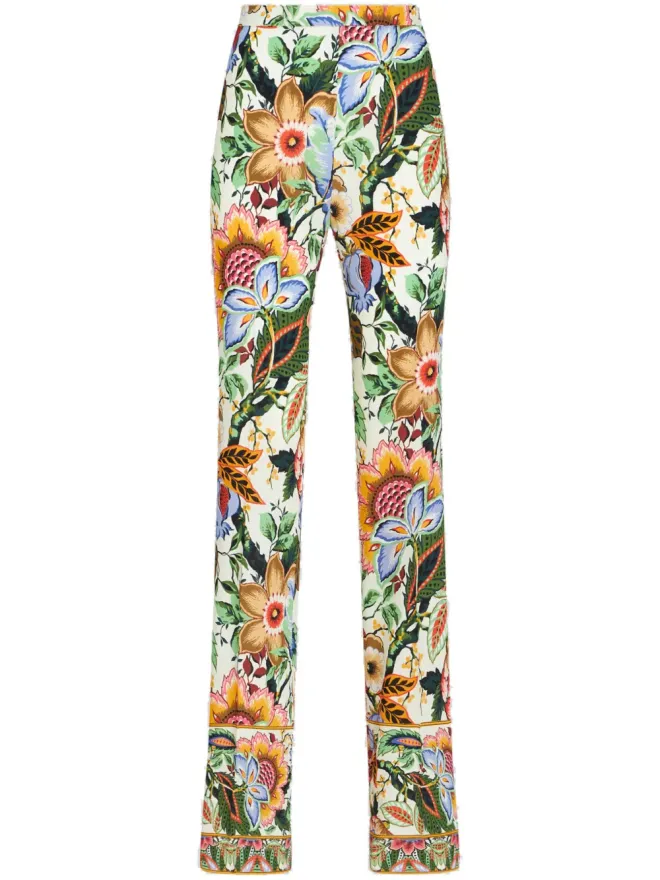 ETRO ETRO 花柄プリント ストレートパンツの商品画像