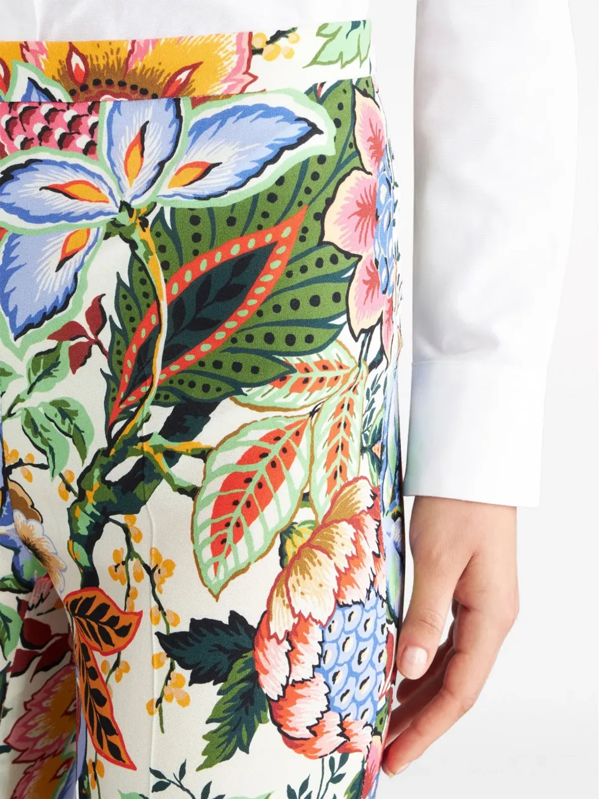 ETRO 花柄プリント ストレートパンツ - 画像5