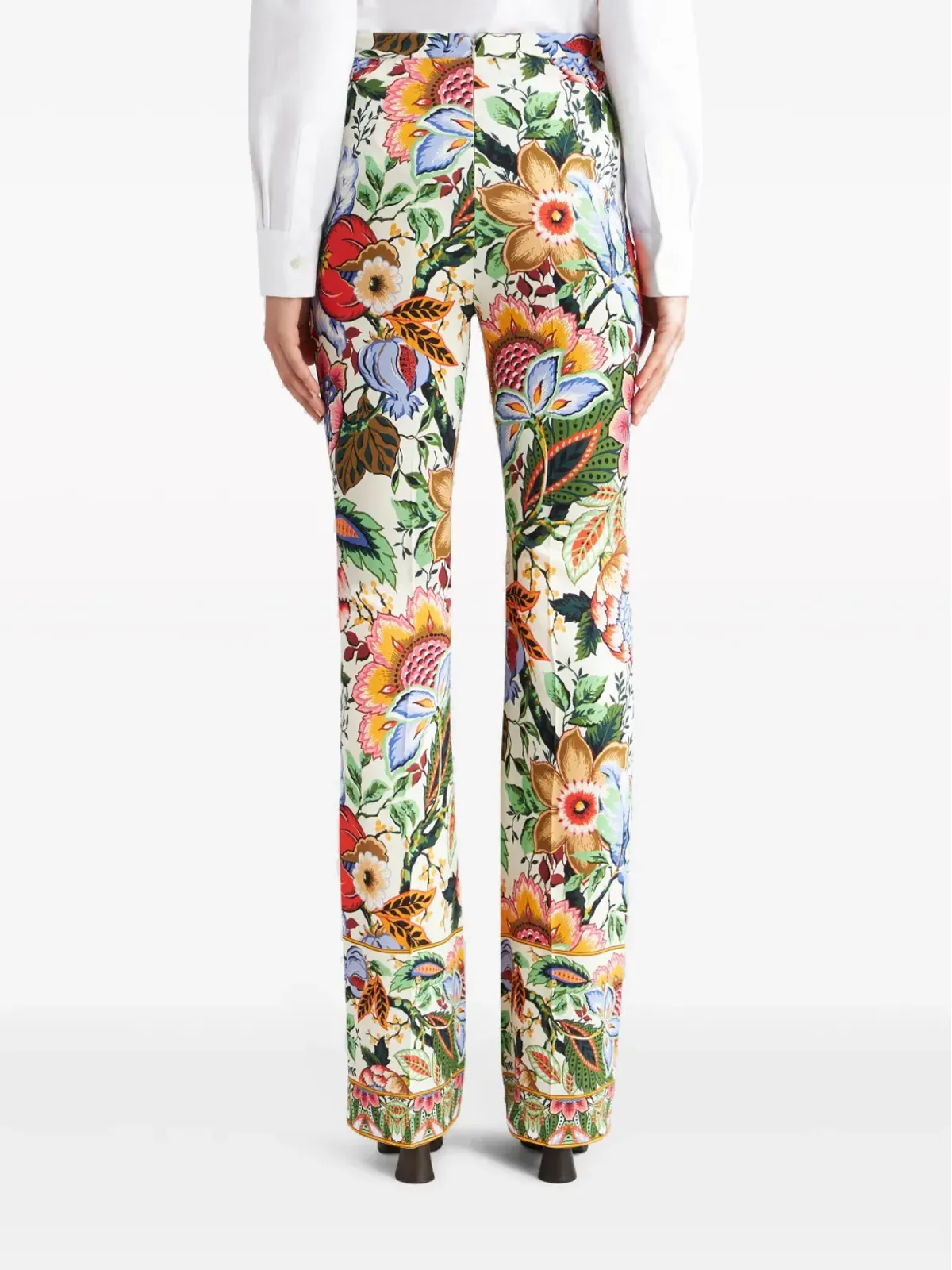 ETRO 花柄プリント ストレートパンツ - 画像4