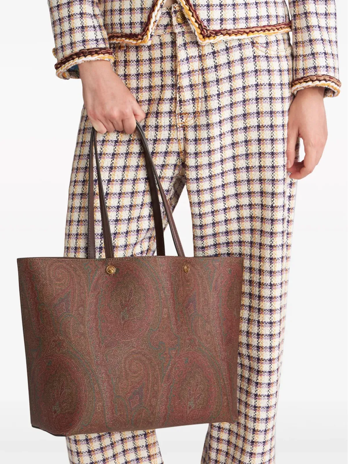 ETRO エッセンシャル トートバッグ ブラウン - 画像2
