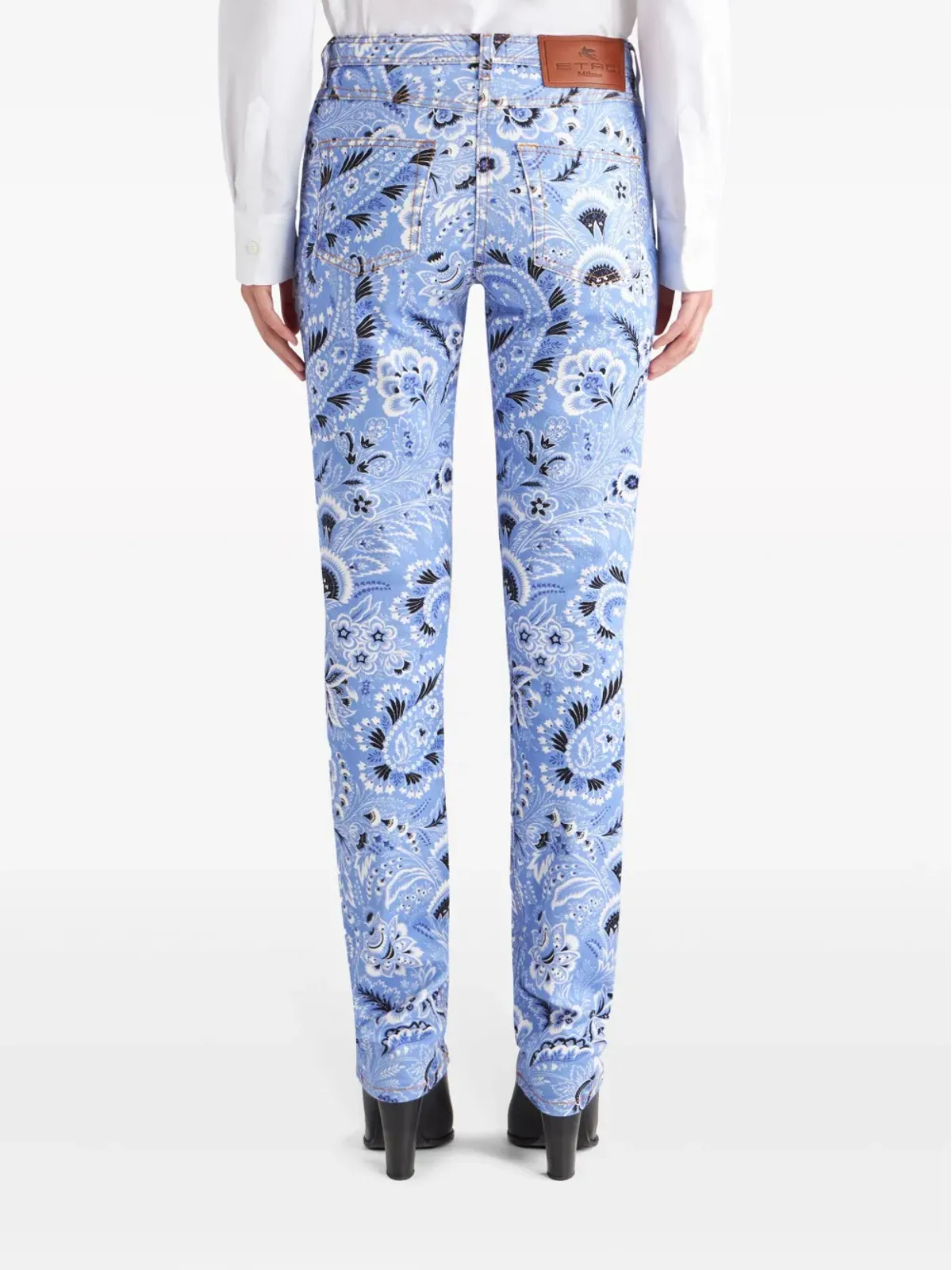 ETRO バンダナ柄スキニージーンズ - ブルー - 画像4