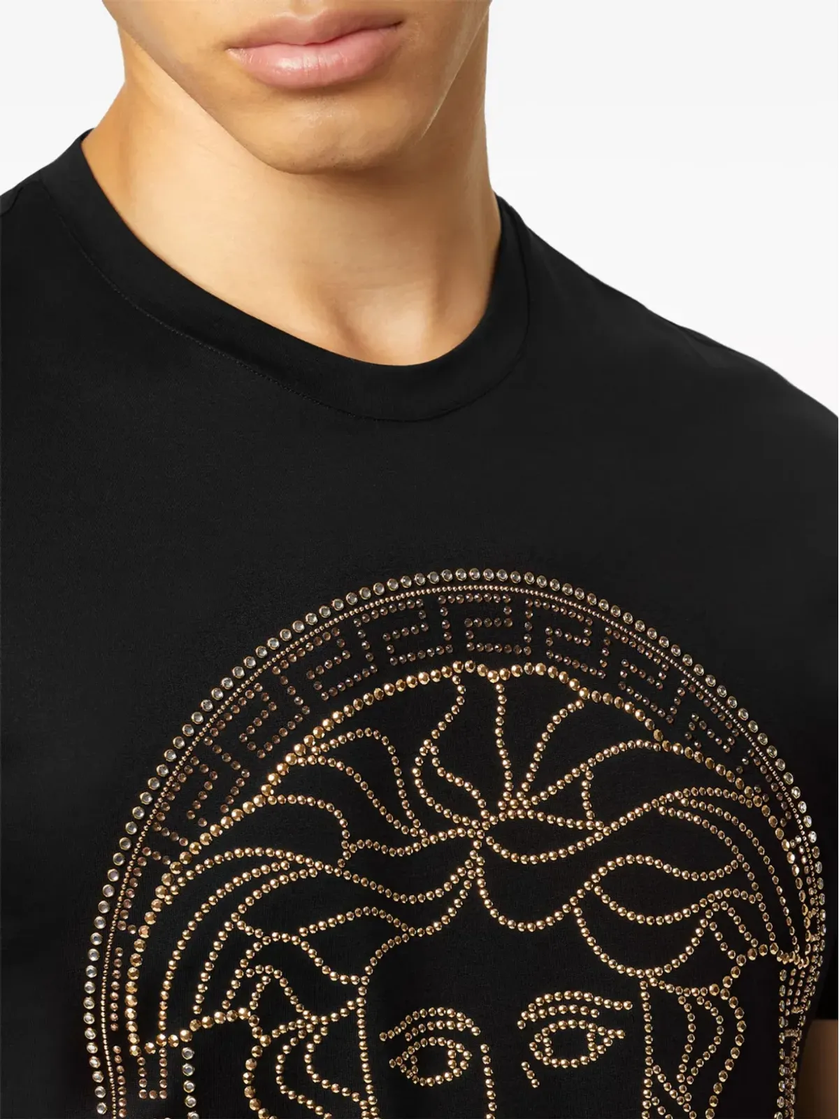 Versace メデューサヘッド コットン Tシャツ ブラック - 画像4