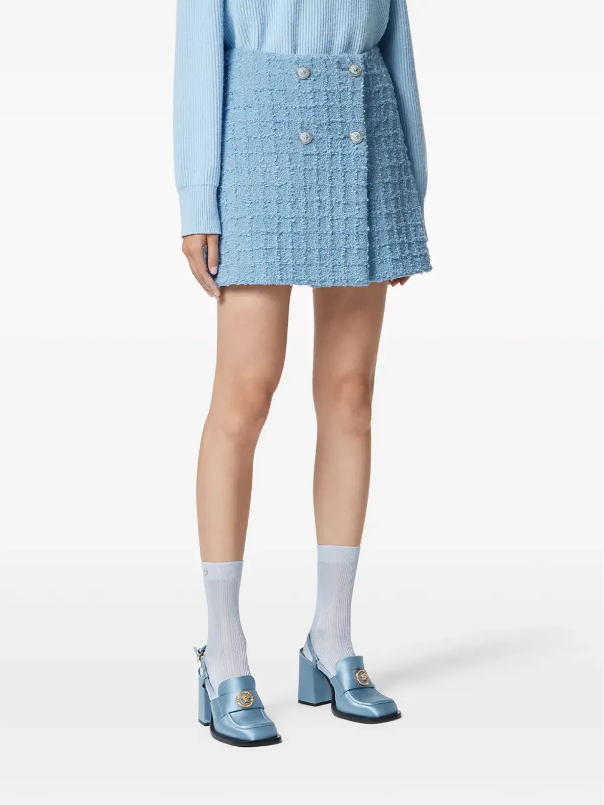 Versace ツイード ハイウエスト スカート - ピンク - 画像3