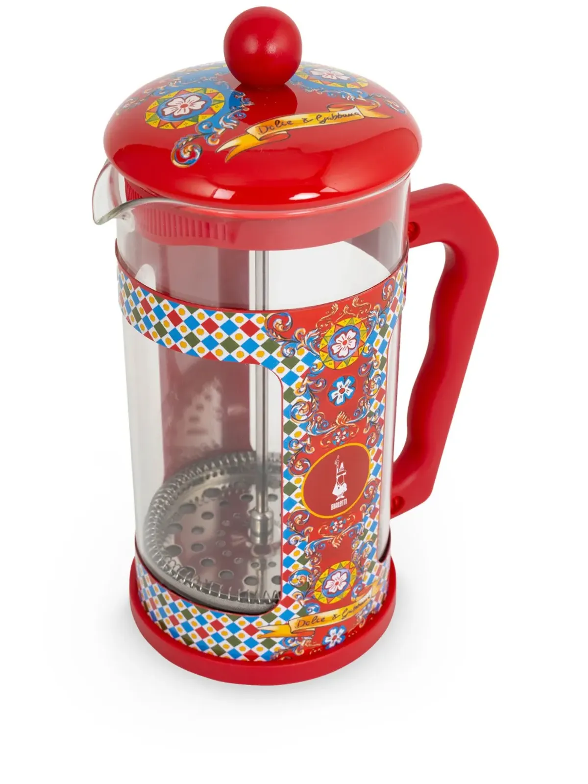 Dolce & Gabbana x Bialetti カルレットプリント フレンチコーヒープレス（レッド） - 画像1