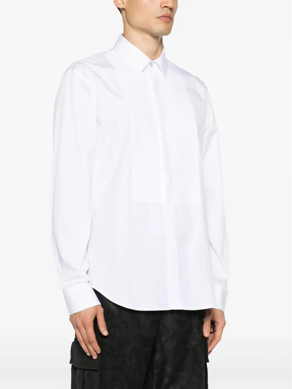 Versace バロッコモチーフ ポプリン シャツ - White - 画像3
