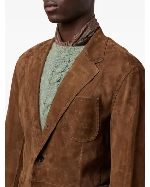 Ralph Lauren Purple Label スエード製 シングルブレスト ブレザー - ブラウン - サムネイル5