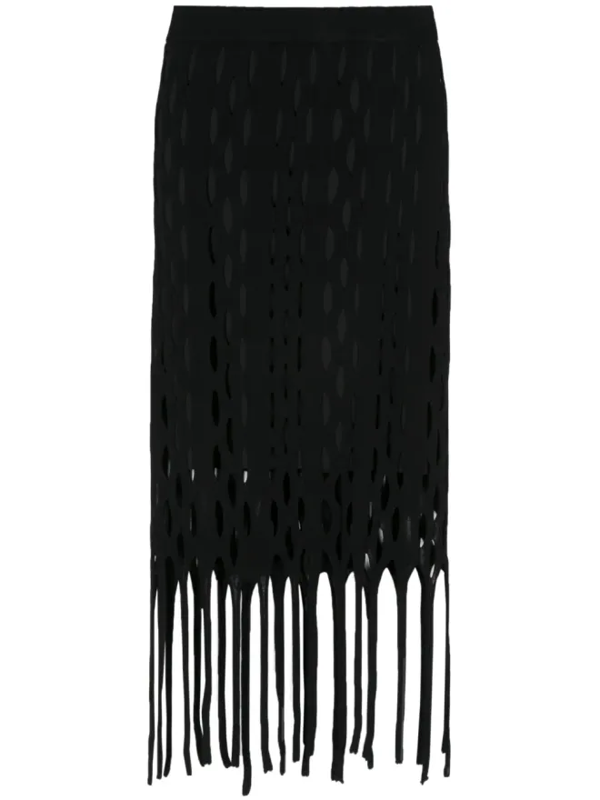 PINKO PINKO カットアウトニットスカート - ブラックの商品画像