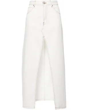 PINKO 刺繍入り デニムスカート - ホワイト - サムネイル1