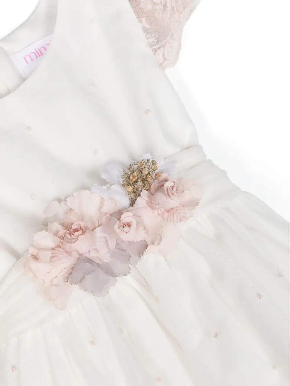 Mimilù 花柄刺繍のティアードドレス - 画像3