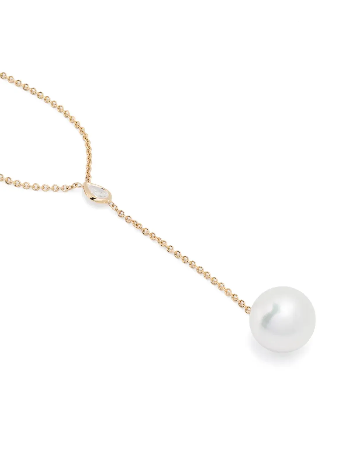 Mizuki 14kt yellow gold Sea Of Beauty pearl and diamond long necklace - 画像2