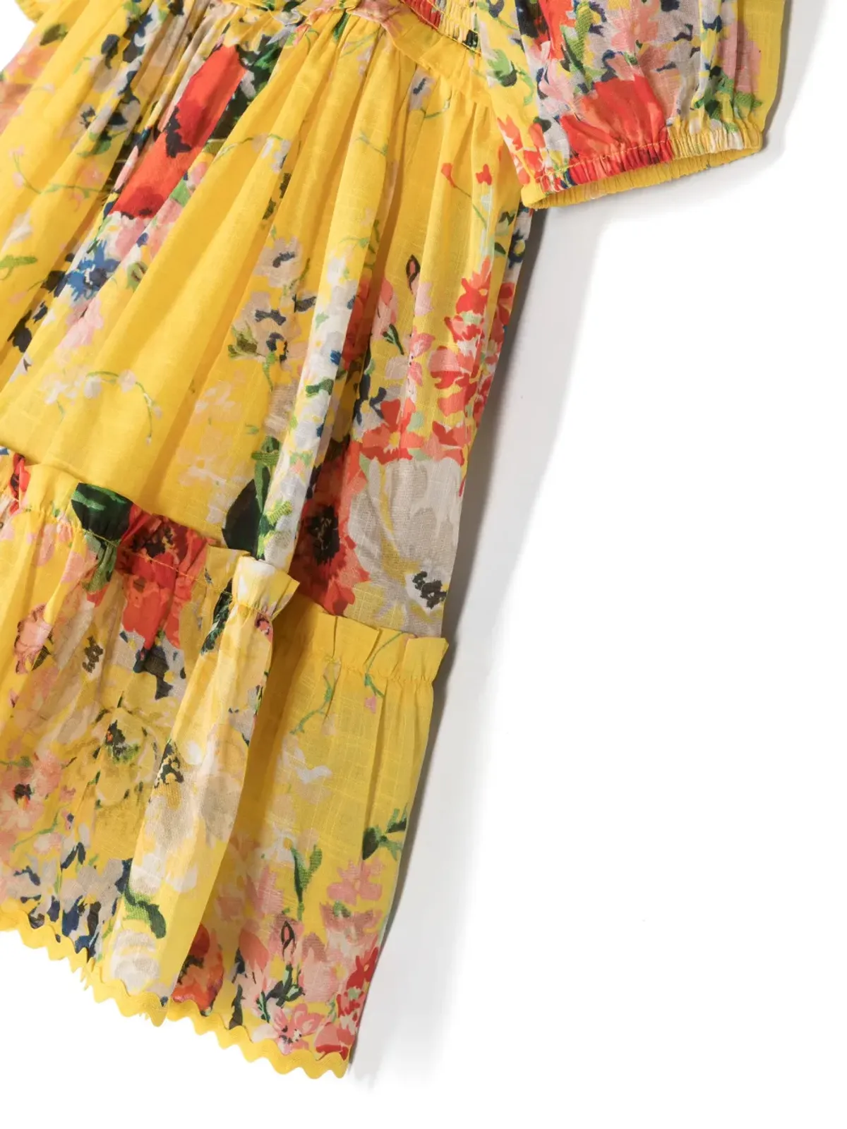 ZIMMERMANN Kids アライト シャーリング花柄プリントドレス - 画像3