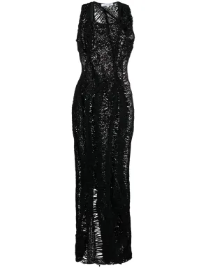 AISLING CAMPS Kapok open-knit maxi dress - サムネイル1