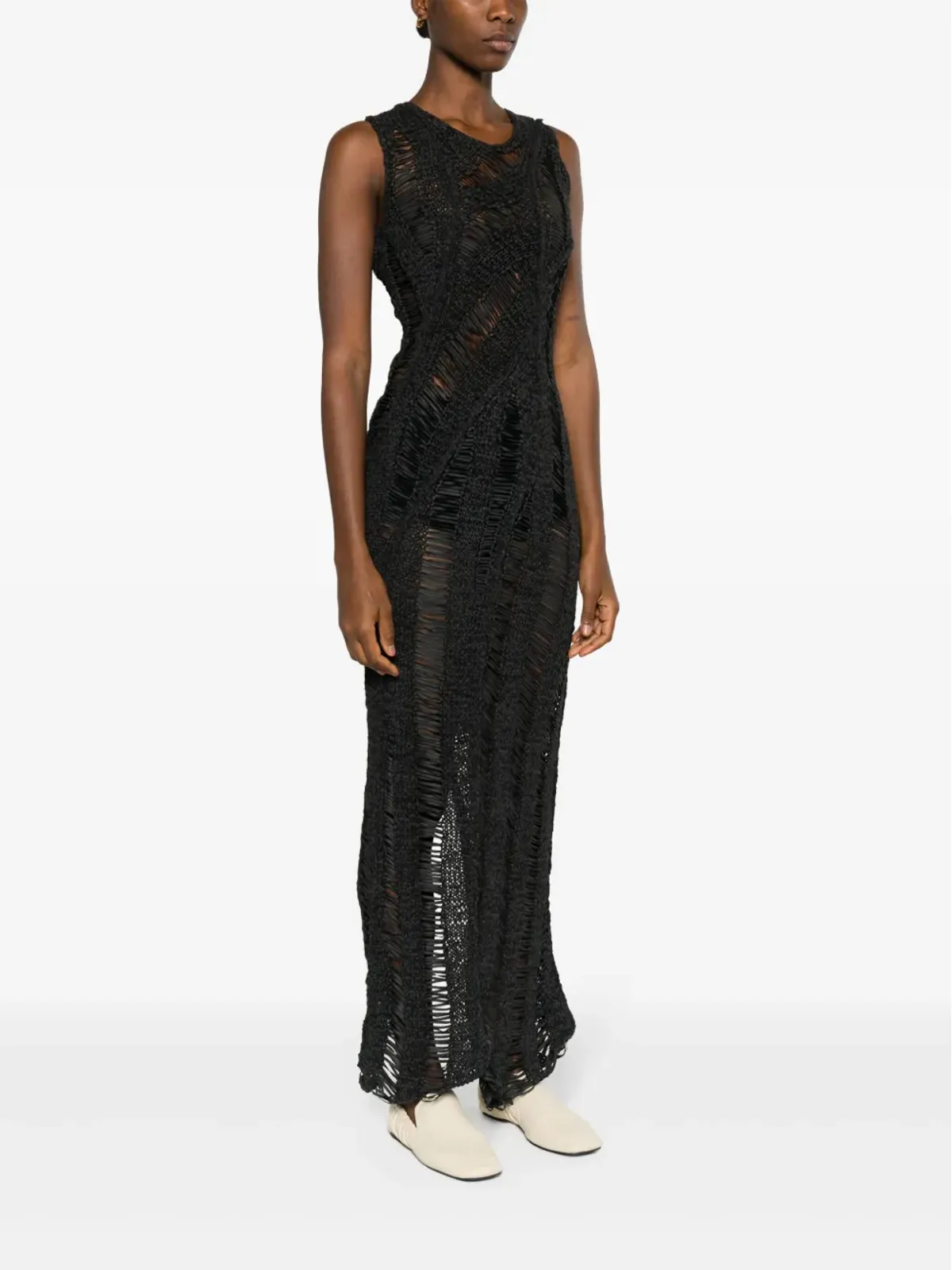AISLING CAMPS Kapok open-knit maxi dress - 画像3