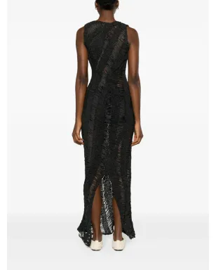 AISLING CAMPS Kapok open-knit maxi dress - サムネイル4
