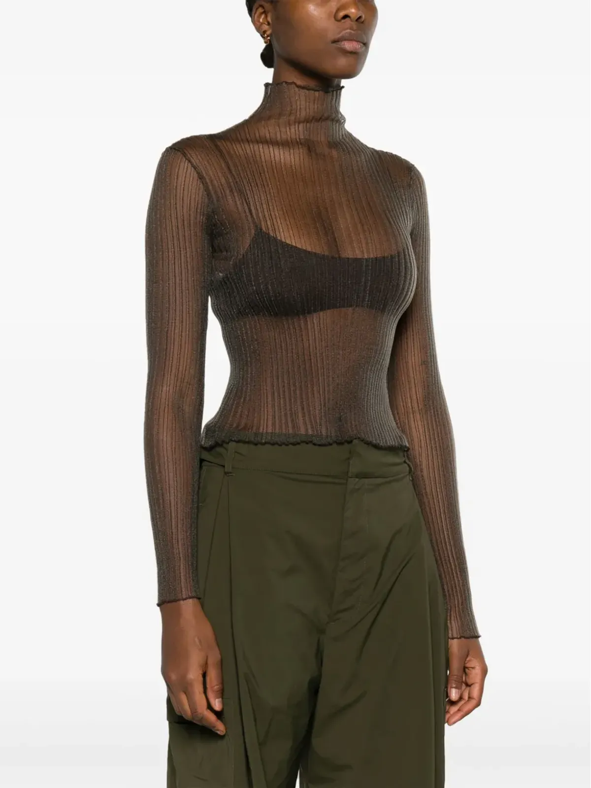 AISLING CAMPS Modern Mist sheer T-shirt - Grey - 画像3