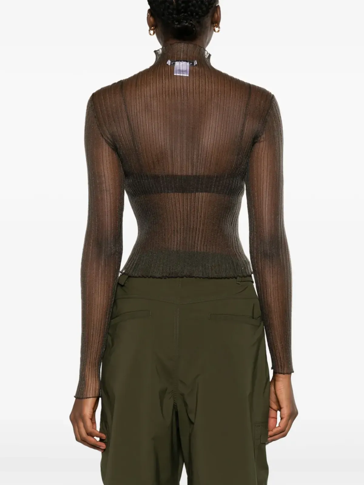 AISLING CAMPS Modern Mist sheer T-shirt - Grey - 画像4