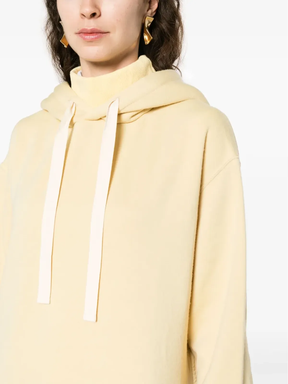 Jil Sander サイドスリット入りニットフーディー - イエロー - 画像5