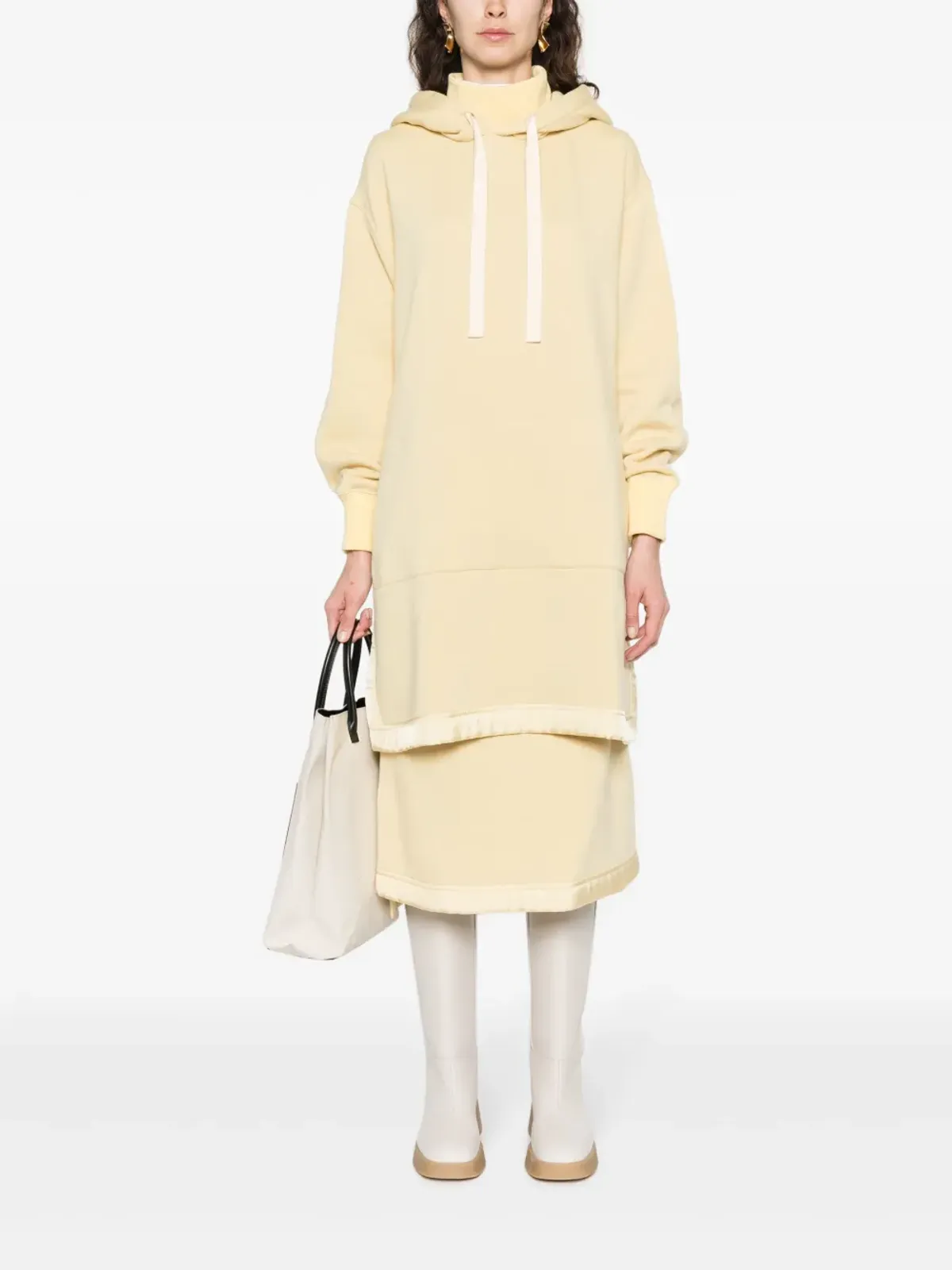 Jil Sander サイドスリット入りニットフーディー - イエロー - 画像2