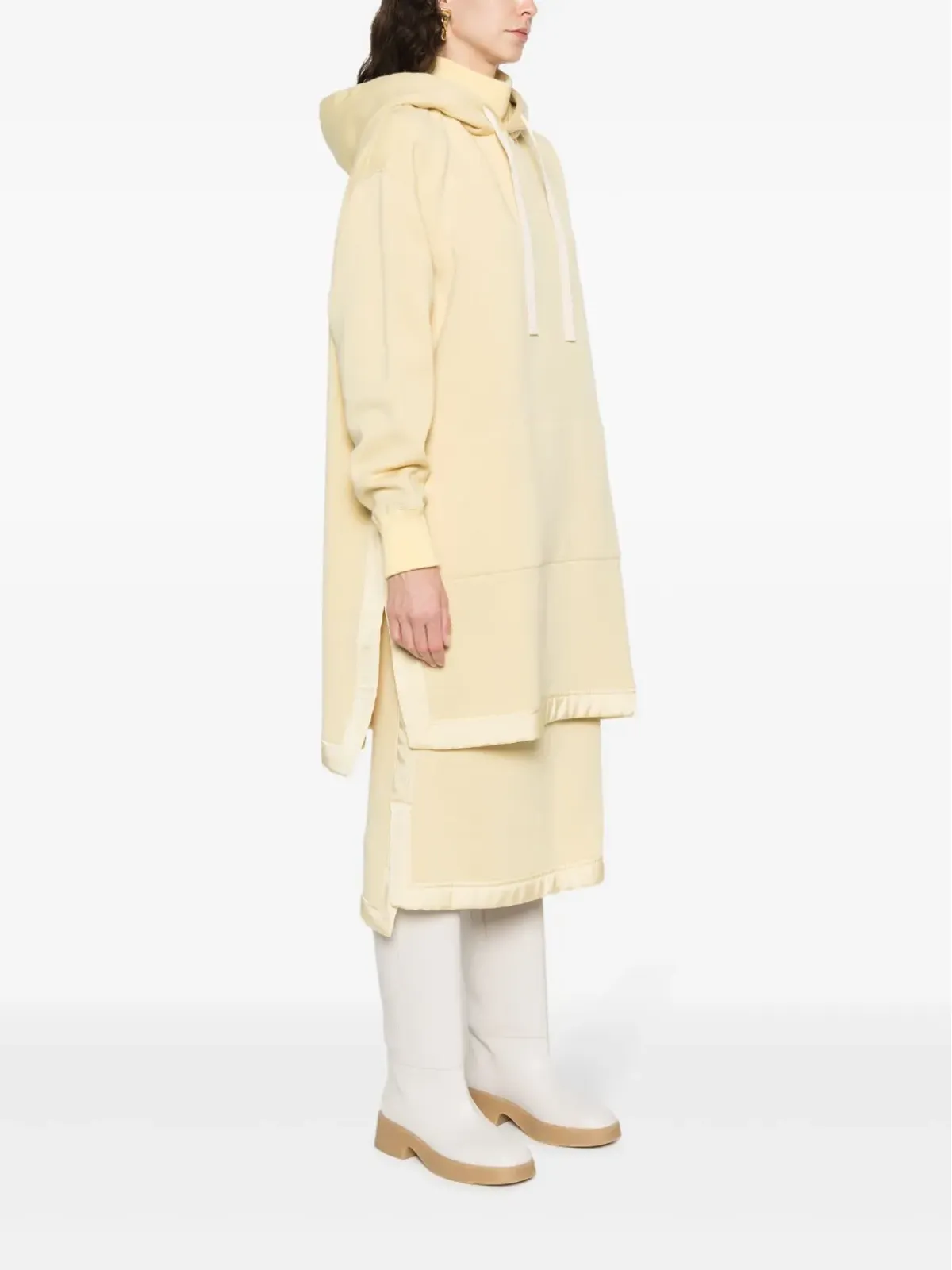 Jil Sander サイドスリット入りニットフーディー - イエロー - 画像3