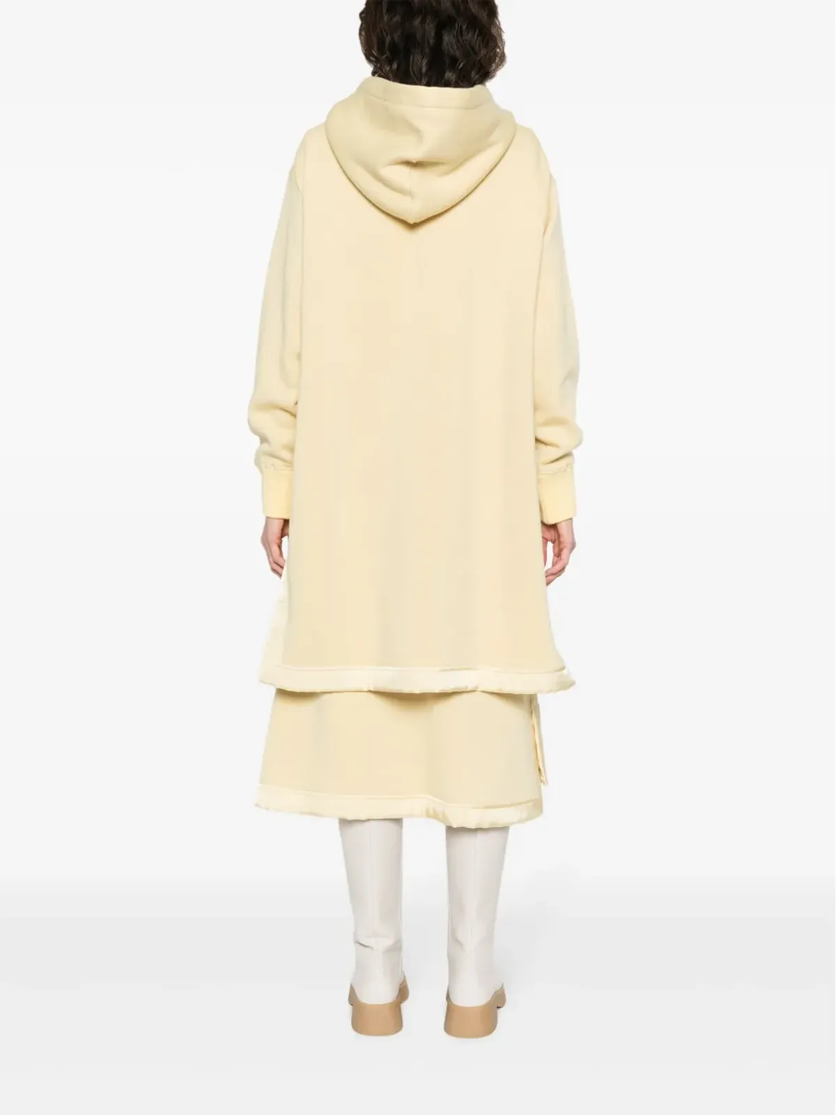 Jil Sander サイドスリット入りニットフーディー - イエロー - 画像4
