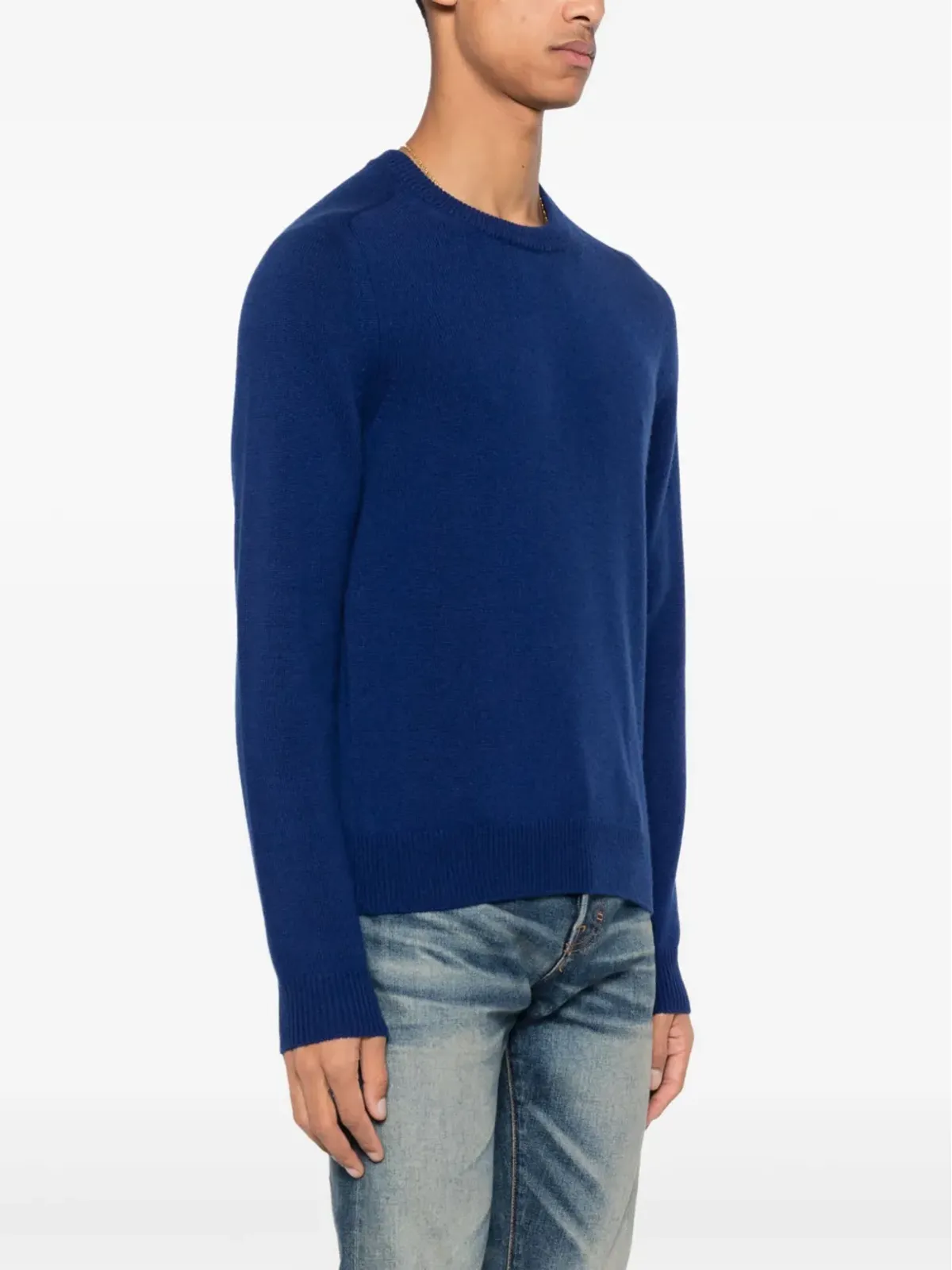 TOM FORD ロールネック カシミアセーター ブルー - 画像3