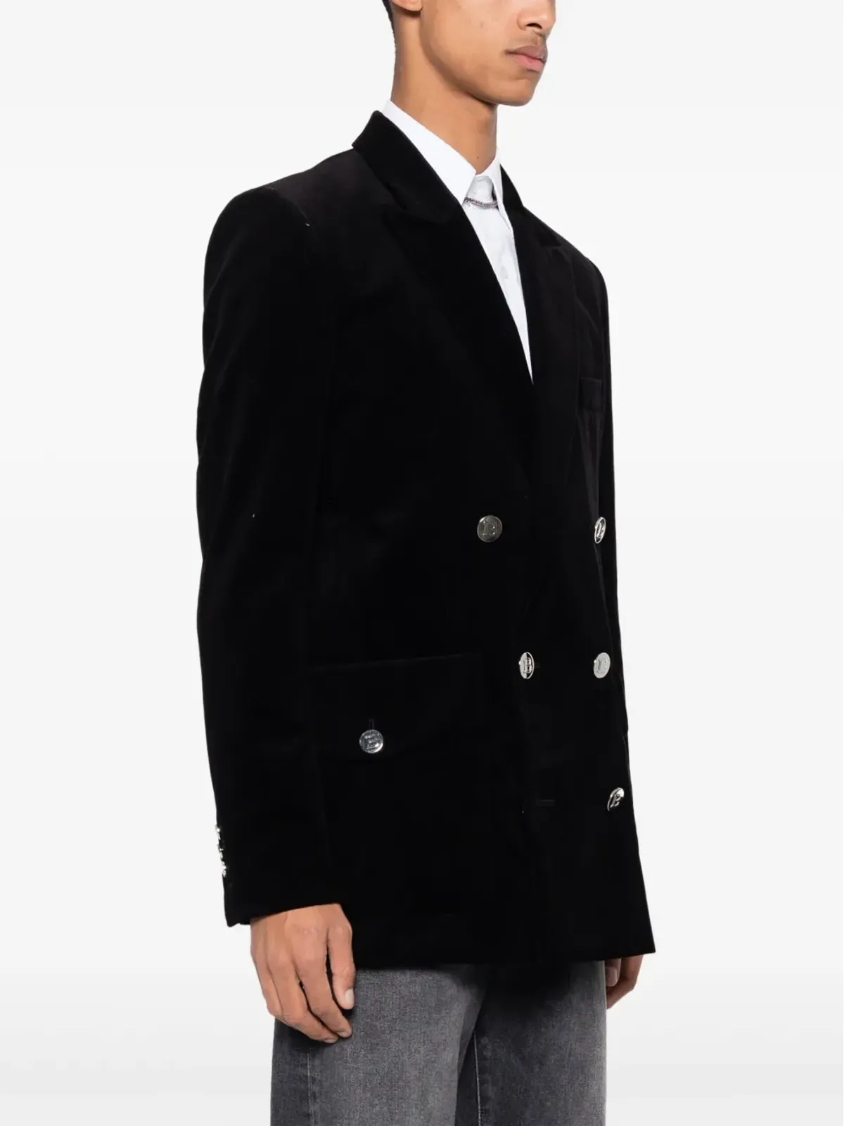 Balmain ダブルブレスト コーデュロイ ブレザー - 画像3