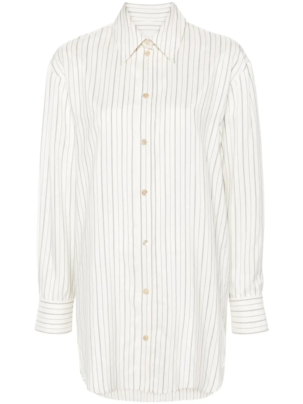 ISABEL MARANT Cylvany ストライプシャツ - ホワイト - 画像1