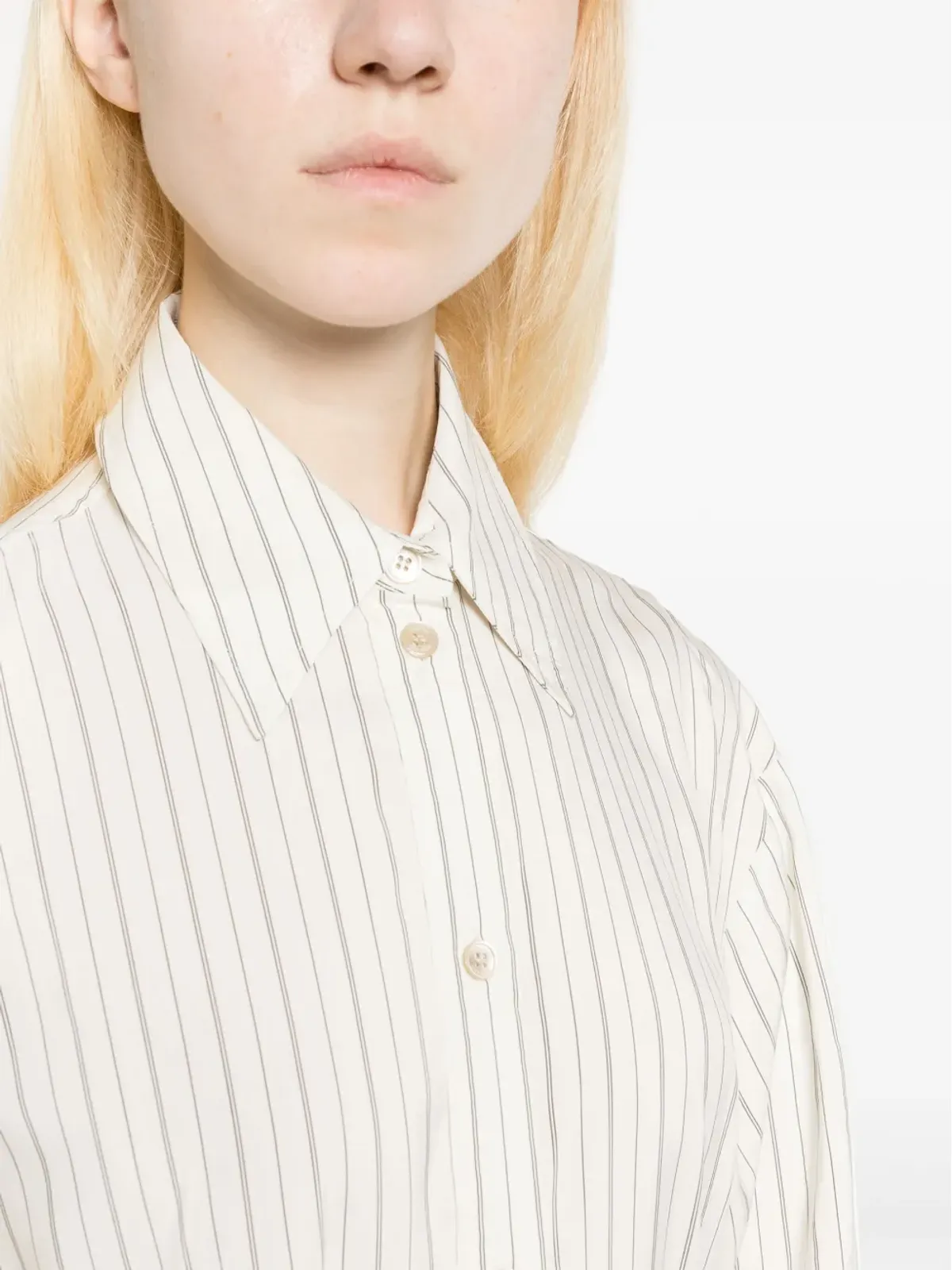 ISABEL MARANT Cylvany ストライプシャツ - ホワイト - 画像5