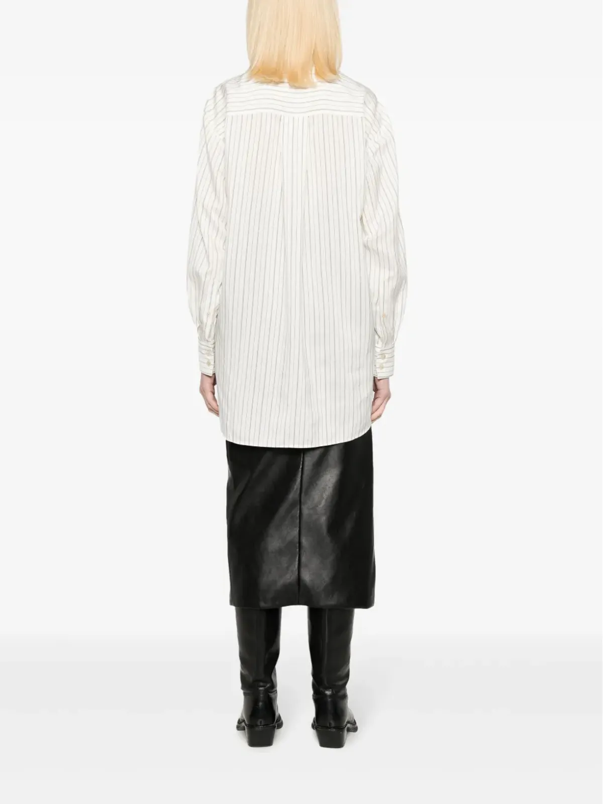 ISABEL MARANT Cylvany ストライプシャツ - ホワイト - 画像4