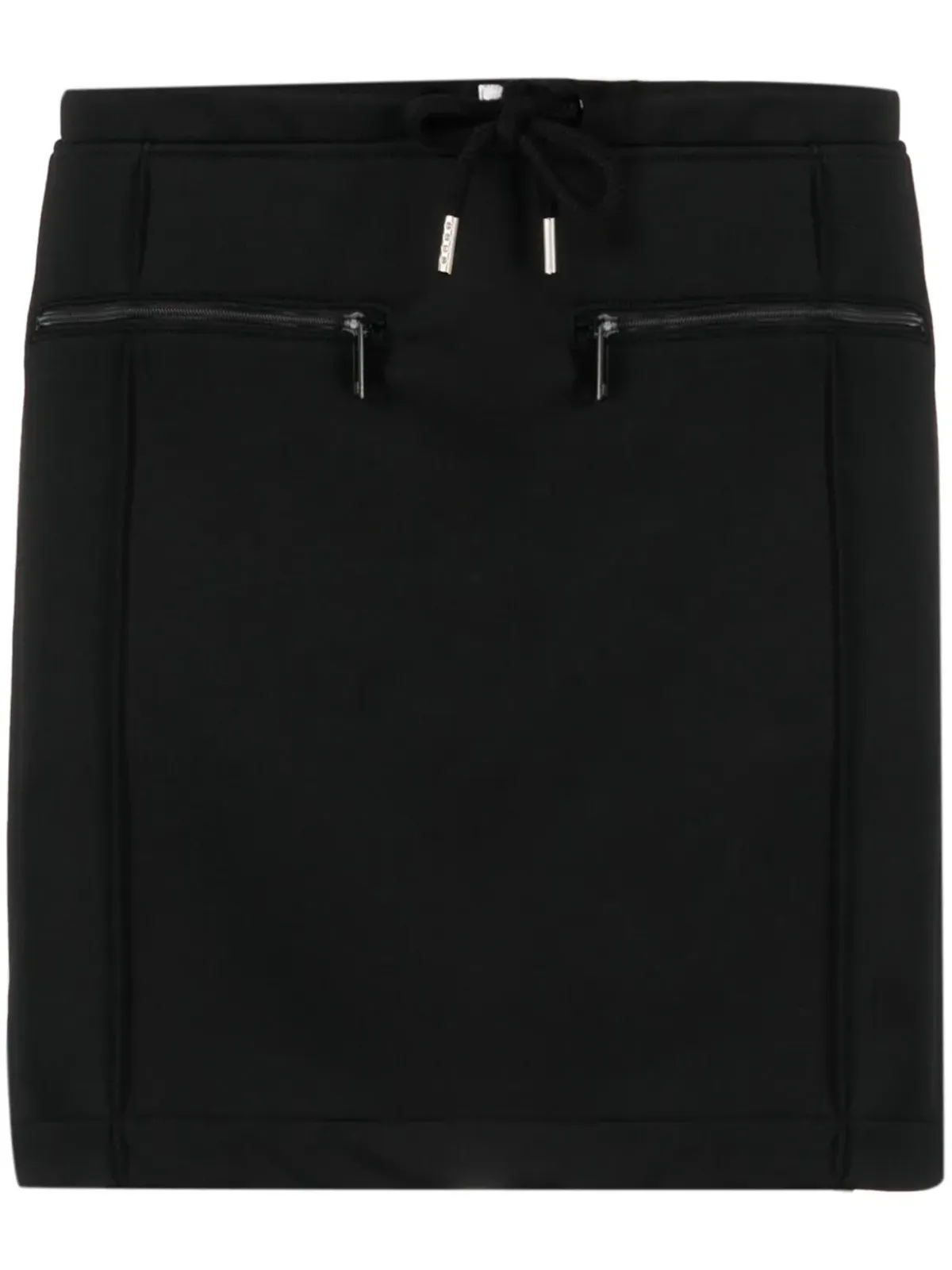 Courrèges ロゴパッチ ドローストリングウエスト ミニスカート - ブラック - 画像1